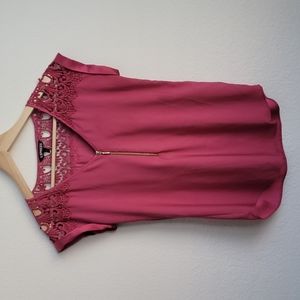 Express pink lace blouse